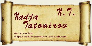 Nadja Tatomirov vizit kartica